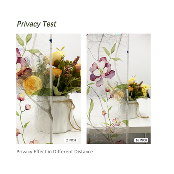 Funlife αυτοκόλλητα παραθύρων με υδατικά λουλούδια και φυτά, PVC, ηλεκτροστατική κόλλα, σκανδιναβικό στυλ, διαφανή υψηλής ευκρίνειας, SE827