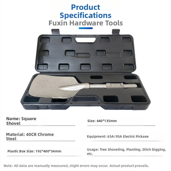 65A Електрическа кирка с разширена глава на лопатата и удебелено острие — шестоъгълна дръжка, Fu Xin