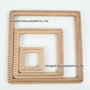 Τετράγωνη ξύλινη μηχανή πλεξίματος για καπέλα, φουλάρια και λουλούδια