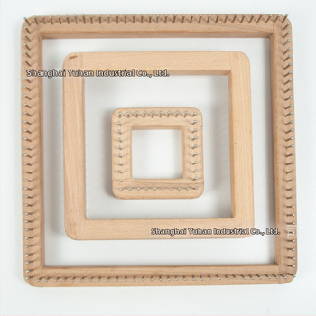 Τετράγωνη ξύλινη μηχανή πλεξίματος για καπέλα, φουλάρια και λουλούδια