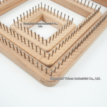 Τετράγωνη ξύλινη μηχανή πλεξίματος για καπέλα, φουλάρια και λουλούδια