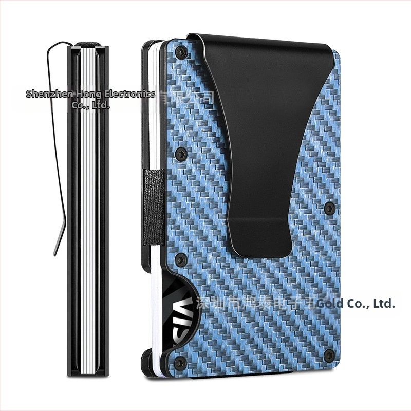 Karbona šķiedras kartes turētājs, RFID aizsardzība, CNC apstrāde, pilsētvides vienkāršība, vīriešu maks