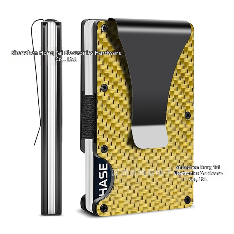 Karbona šķiedras kartes turētājs, RFID aizsardzība, CNC apstrāde, pilsētvides vienkāršība, vīriešu maks