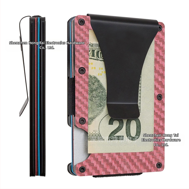 Karbona šķiedras kartes turētājs, RFID aizsardzība, CNC apstrāde, pilsētvides vienkāršība, vīriešu maks