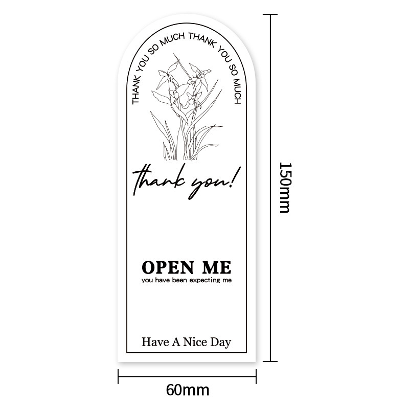 Ziedu uzlīmes iepakojumam — taisnstūrveidīgas, pārklāta papīra pašlīmējošas etiķetes, 50 lapu iepakojumā, lietošanai iepakojumā un etiķetēšanai