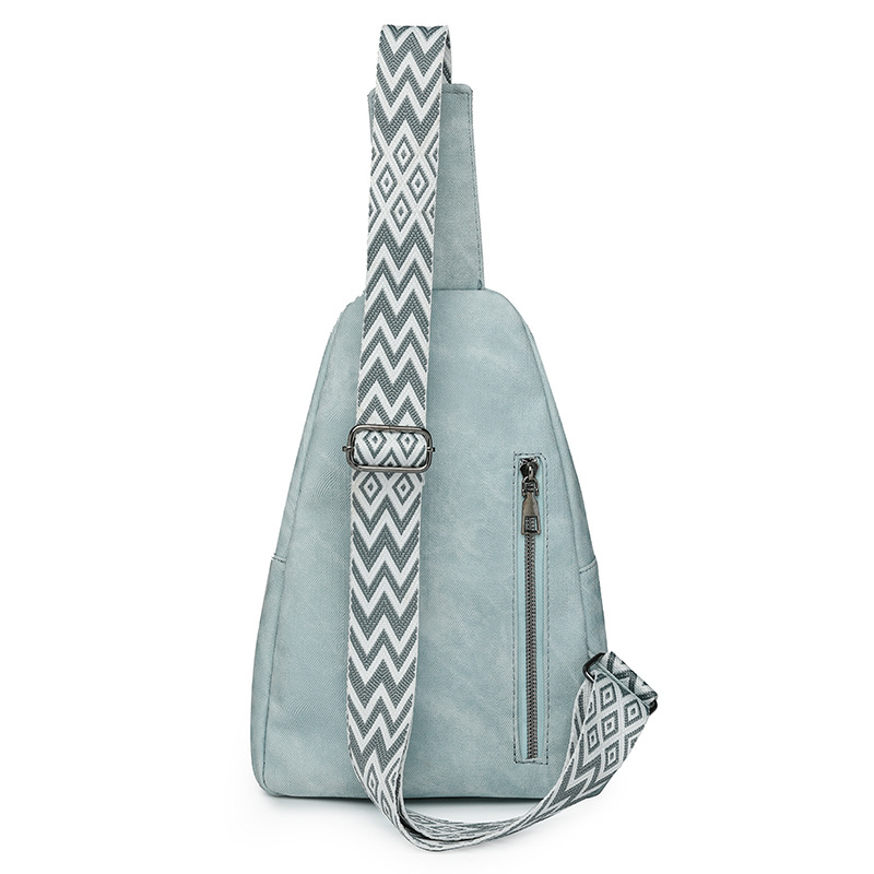 Дамска PU кожена чанта за гръден кош, триизмерна силуета, ретро стил, цип за затваряне, вътрешен джоб с цип, за ежедневна употреба