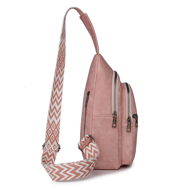 Дамска PU чанта за кръст през рамо, ретро стил, ежедневна употреба; материал PU; подплата полиестер; цип за отваряне; вътрешен джоб с цип