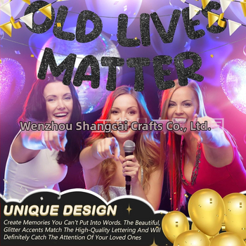 Old Lives Matter флаг за фотореквизит за рожден ден и пенсиониране — марка shangcai, материал хартия, стил Celebrate, IP: No IP authorization