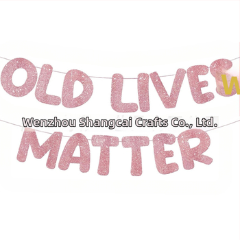 Old Lives Matter флаг за фотореквизит за рожден ден и пенсиониране — марка shangcai, материал хартия, стил Celebrate, IP: No IP authorization