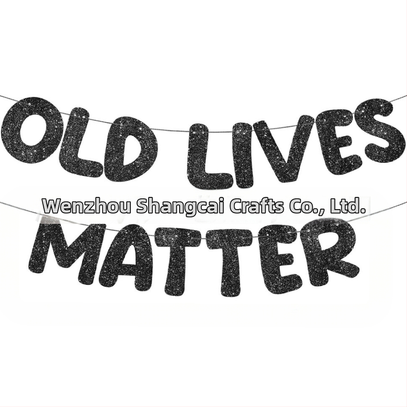 Old Lives Matter флаг за фотореквизит за рожден ден и пенсиониране — марка shangcai, материал хартия, стил Celebrate, IP: No IP authorization