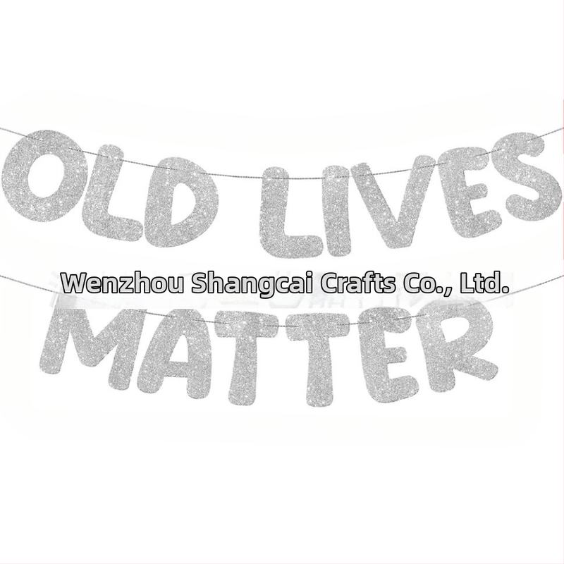 Old Lives Matter флаг за фотореквизит за рожден ден и пенсиониране — марка shangcai, материал хартия, стил Celebrate, IP: No IP authorization