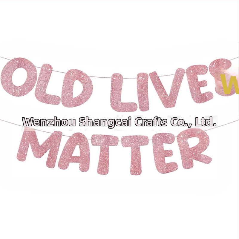 Old Lives Matter флаг за фотореквизит за рожден ден и пенсиониране — марка shangcai, материал хартия, стил Celebrate, IP: No IP authorization