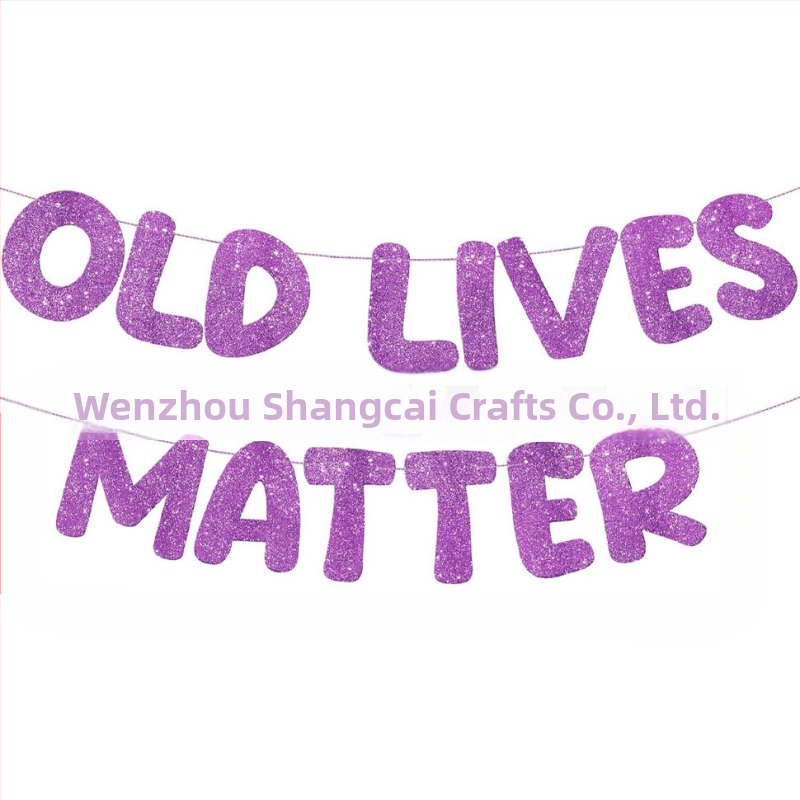 Old Lives Matter флаг за фотореквизит за рожден ден и пенсиониране — марка shangcai, материал хартия, стил Celebrate, IP: No IP authorization