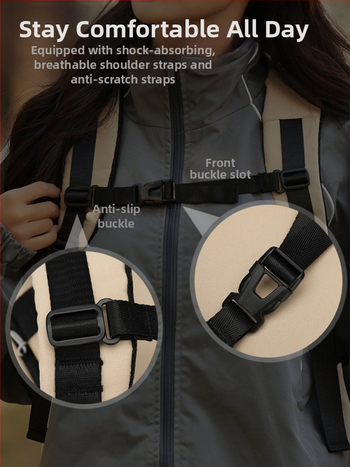 Unisex lielas ietilpības neilona mugursoma brīvdabas ceļojumiem, muguras aizsardzība, 36–55L, gaisa spilvenu siksnas, pilsētas vienkāršs stils, koledžas/izglītības soma