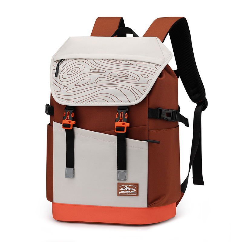 Unisex lielas ietilpības neilona mugursoma brīvdabas ceļojumiem, muguras aizsardzība, 36–55L, gaisa spilvenu siksnas, pilsētas vienkāršs stils, koledžas/izglītības soma