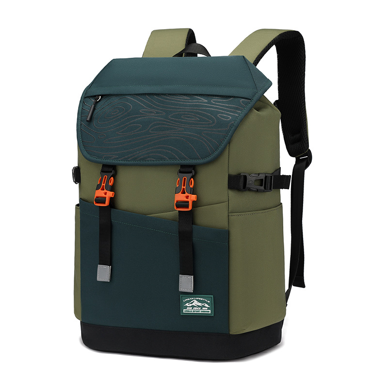 Unisex lielas ietilpības neilona mugursoma brīvdabas ceļojumiem, muguras aizsardzība, 36–55L, gaisa spilvenu siksnas, pilsētas vienkāršs stils, koledžas/izglītības soma