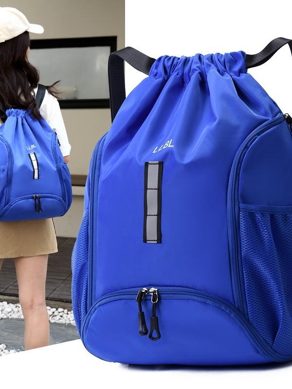 Unisex ūdensdroša Oxford mugursoma ar atstarojošu joslu, ietilpība 20–35 L, auklas aizvēršana, lieliska fitnesa soma ar atsevišķu apavu nodalījumu