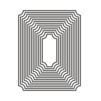 Метален калъп за изрязване DIY Scrapbook – карбонова стомана, геометричен мотив еленово сърце, полу ръчно-полу механично производство, PP пакет