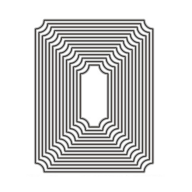 Метален калъп за изрязване DIY Scrapbook – карбонова стомана, геометричен мотив еленово сърце, полу ръчно-полу механично производство, PP пакет