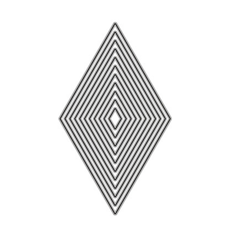 Метален калъп за изрязване DIY Scrapbook – карбонова стомана, геометричен мотив еленово сърце, полу ръчно-полу механично производство, PP пакет