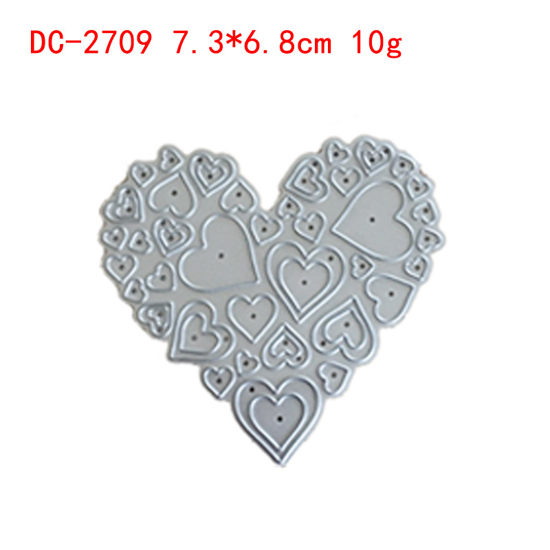 Метален калъп за изрязване DIY Scrapbook – карбонова стомана, геометричен мотив еленово сърце, полу ръчно-полу механично производство, PP пакет