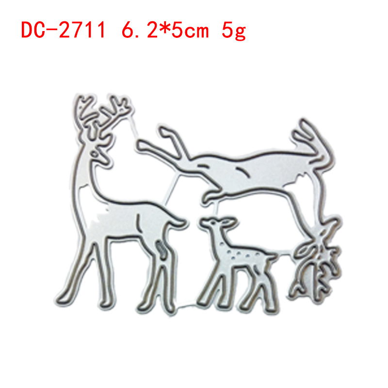 Метален калъп за изрязване DIY Scrapbook – карбонова стомана, геометричен мотив еленово сърце, полу ръчно-полу механично производство, PP пакет