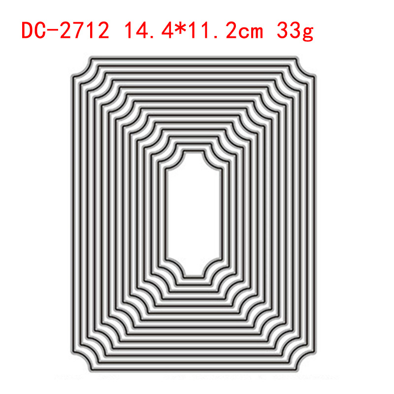 Метален калъп за изрязване DIY Scrapbook – карбонова стомана, геометричен мотив еленово сърце, полу ръчно-полу механично производство, PP пакет