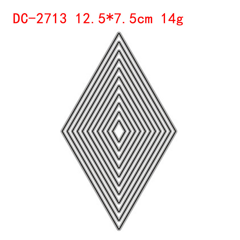 Метален калъп за изрязване DIY Scrapbook – карбонова стомана, геометричен мотив еленово сърце, полу ръчно-полу механично производство, PP пакет