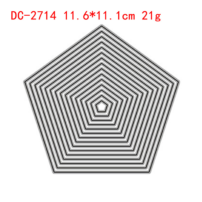 Метален калъп за изрязване DIY Scrapbook – карбонова стомана, геометричен мотив еленово сърце, полу ръчно-полу механично производство, PP пакет