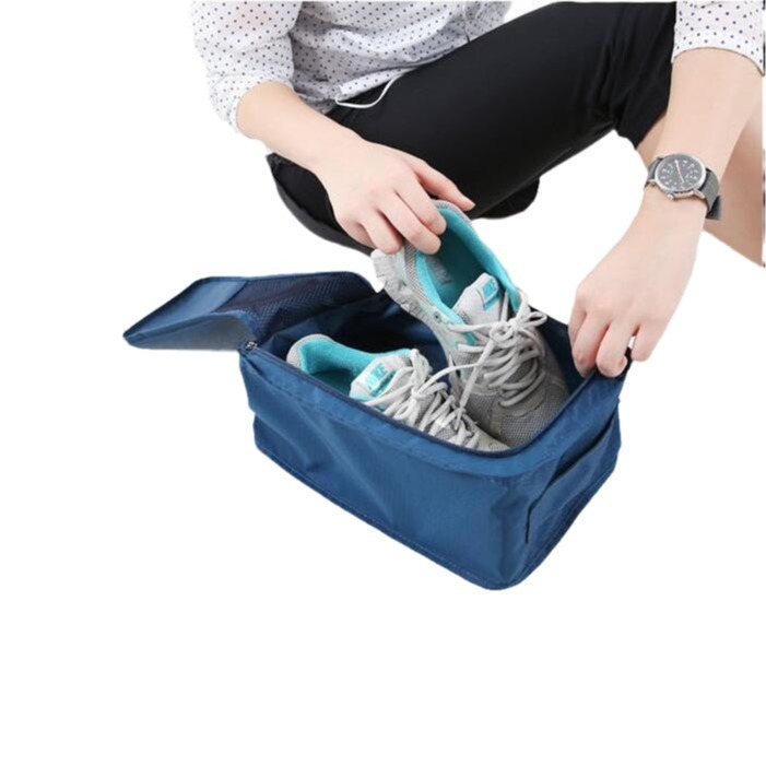 Utazó cipőtaszka kocka alakban – vízálló Oxford anyag, sokoldalú tároló cipők, ruhák és kozmetikumok számára