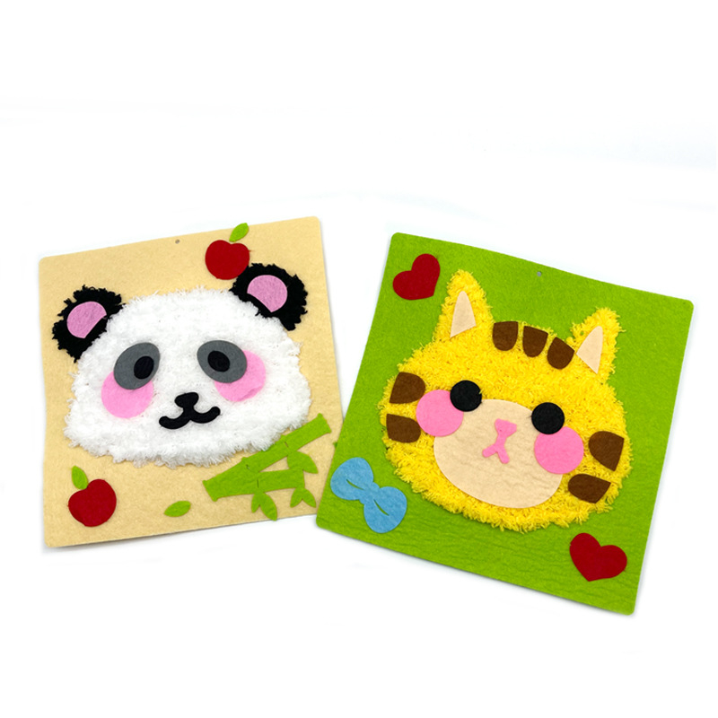 DIY materiālu komplekts bērniem – no non-woven fabric; attīsta redzi, kognitīvo attīstību un smalko motoriku; piemērots vecumam 7–14 gadi