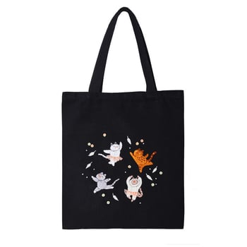 Σετ σταυροβελονιάς για τσάντα από βαμβακό καμβά, με μοτίβο καρτούν/ανίμε; τύπος βελονιάς: Άλλη βελονιά; κατηγορία κεντήματος: Υφασμάτινο κέντημα