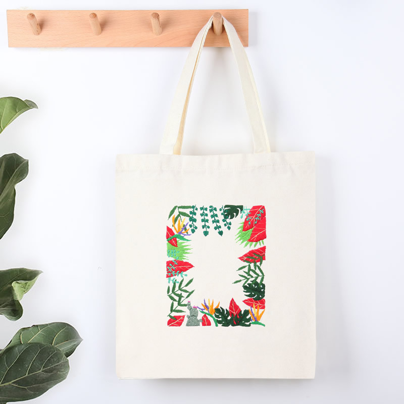 Σετ σταυροβελονιάς για τσάντα από βαμβακό καμβά, με μοτίβο καρτούν/ανίμε; τύπος βελονιάς: Άλλη βελονιά; κατηγορία κεντήματος: Υφασμάτινο κέντημα