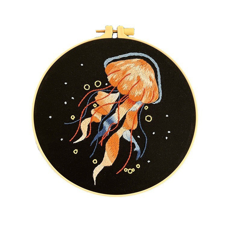 Σετ Κεντήματος με Σταυρό – Μέδουσα Καρτούν για Κρεμαστό Έργο Τοίχου, DIY