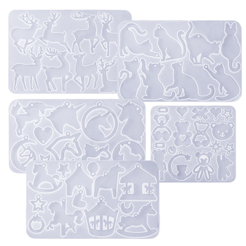 Σιλικόνο καλούπι για κρυσταλλικά εποξικά μενταγιόν - ακανόνιστες μορφές - φόρμα για ψήσιμο