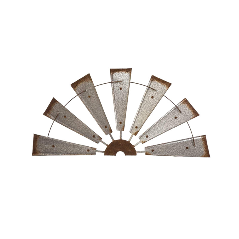 Метална стенна декорация във форма на ветрена мелница, силует от желязо, модерен минималистичен стил