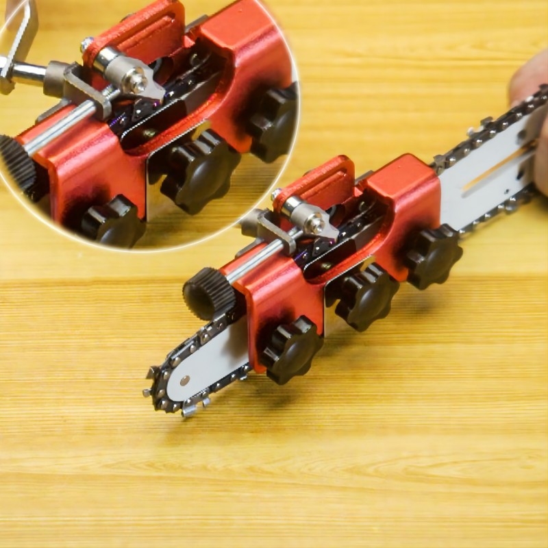 Фиксатор за заточване на веригата на резачка — комплект за шлифоване, метален, Noreter, съвместим с различни резачки и електрически резачки