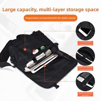 Мъжка чанта през рамо - уличен стил, Oxford плат, дишаща и водоустойчива, happypeople