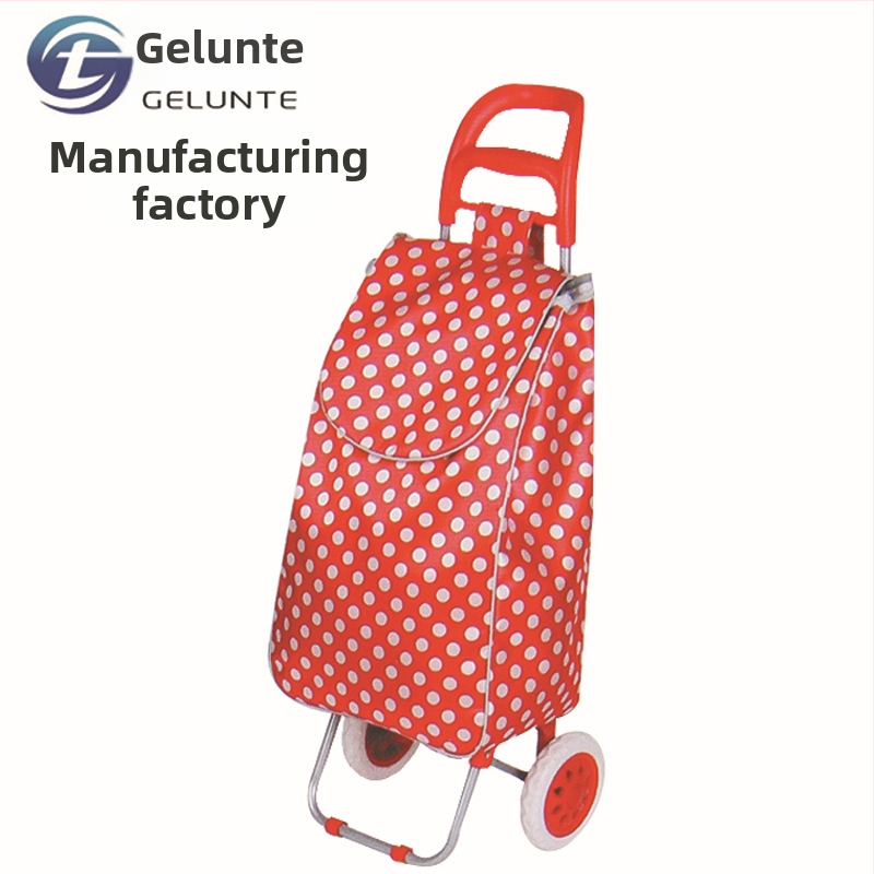 Χειροκίνητο πτυσσόμενο καρότσι αγορών με δύο ρόδες, κατασκευή από σίδηρο, μάρκα Glendt, φορτίο 50 kg στατικό / 25 kg δυναμικό