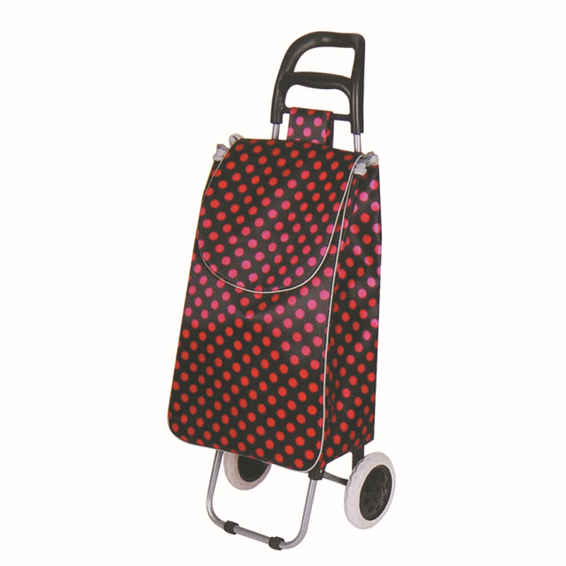 Χειροκίνητο πτυσσόμενο καρότσι αγορών με δύο ρόδες, κατασκευή από σίδηρο, μάρκα Glendt, φορτίο 50 kg στατικό / 25 kg δυναμικό