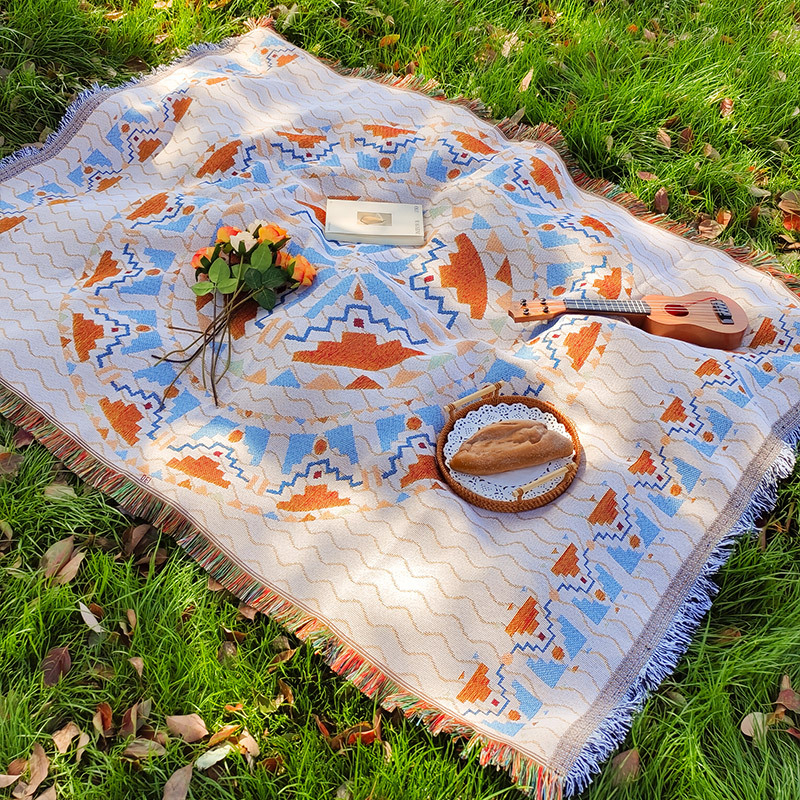 Сгъваема подложка за пикник и къмпинг, полиестерно-памучен материал; плат: памучна прежда; подходяща за пикник и къмпинг