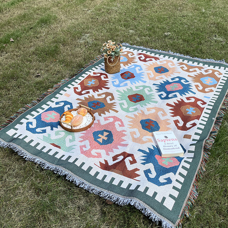 Сгъваема подложка за пикник и къмпинг, полиестерно-памучен материал; плат: памучна прежда; подходяща за пикник и къмпинг