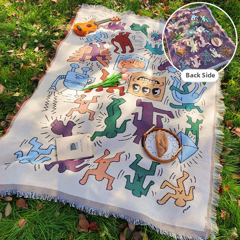 Сгъваема подложка за пикник и къмпинг, полиестерно-памучен материал; плат: памучна прежда; подходяща за пикник и къмпинг