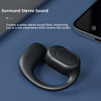 Bluetooth слушалки с костна проводимост, обхват до 10 м, дизайн висящ за ухото, поддържат обаждания и музика, Bluetooth 5.0, до 4 часа работа на батерията
