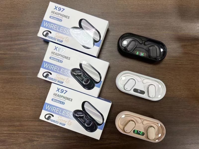 Мини безжична Bluetooth слушалка, ултра тънък дизайн, в ухото, Bluetooth 5.0, обхват 10 м, стерео за обаждания, водоустойчива