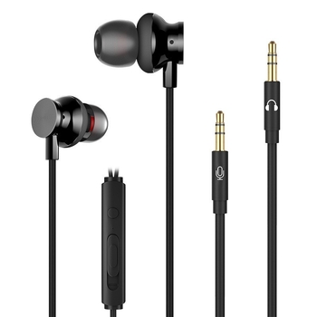 In-ear ενσύρματα ακουστικά με μικρόφωνο, 3 m καλώδιο, 3,5 mm βύσμα, 32 Ω, εύρος 20 Hz–20 kHz