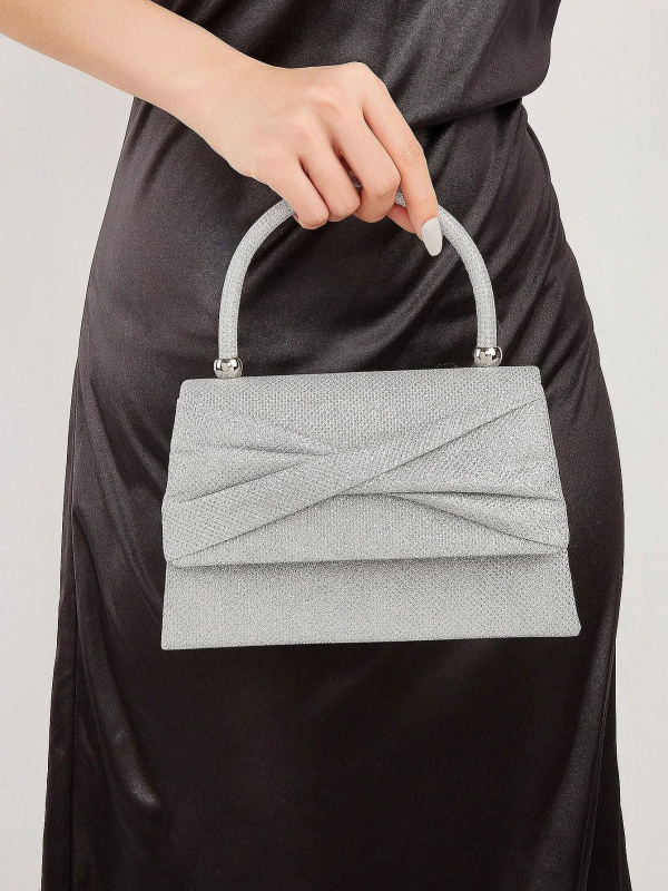 Дамска чанта за вечер и банкет, универсална за ежедневни комбинации, плюш материал, хоризонтална квадратна форма, магнитно закопчаване, подплата полиестер, стил бизнес-комутинг