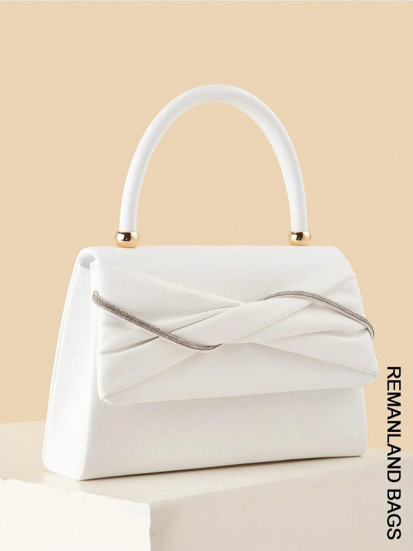 Дамска чанта за вечер и банкет, универсална за ежедневни комбинации, плюш материал, хоризонтална квадратна форма, магнитно закопчаване, подплата полиестер, стил бизнес-комутинг