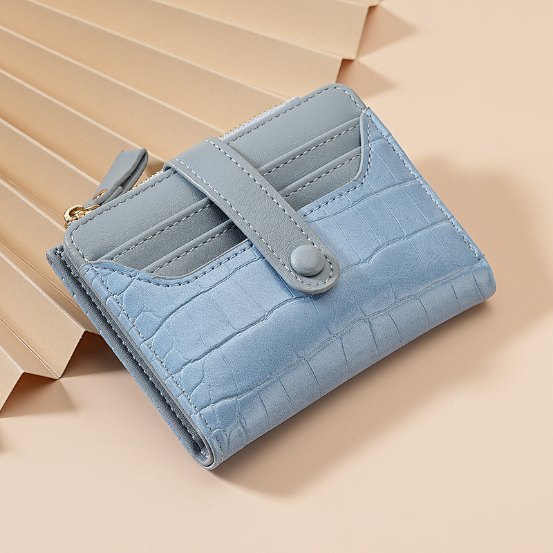 Дамски портфейл PU кожа със странично издърпване, свеж стил, подплата синтетична кожа, подходящ за ежедневна употреба