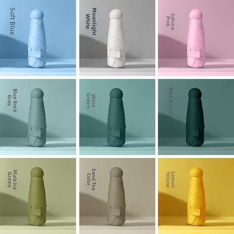 Ομπρέλα με πέντε τμήματα, UPF50+ UV προστασία, 6 ράβδοι από ίνες γυαλιού, ατσάλινος άξονας, χειροκίνητο άνοιγμα